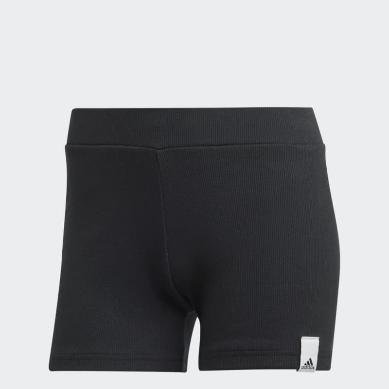 adidas Lounge Rib Booty Shorts - Black- شورت اديداس للنساء لون أسود