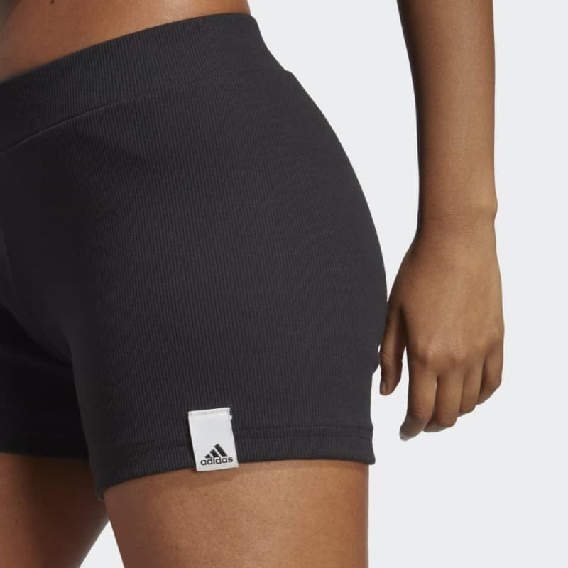 adidas Lounge Rib Booty Shorts - Black- شورت اديداس للنساء لون أسود