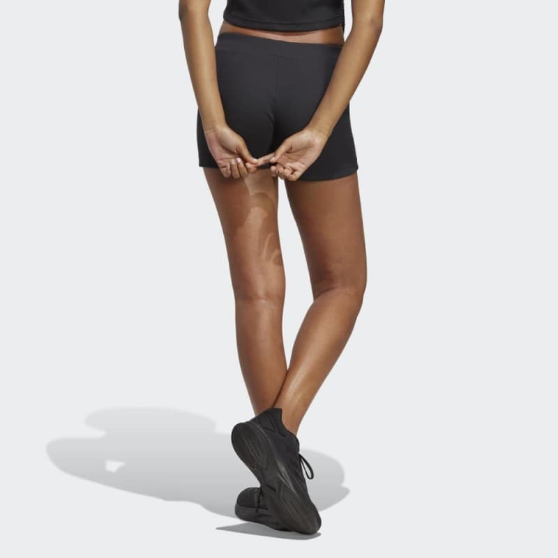 adidas Lounge Rib Booty Shorts - Black- شورت اديداس للنساء لون أسود