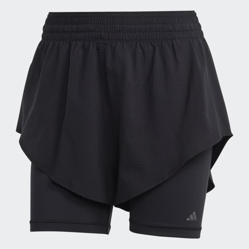 adidas HIIT HEAT.RDY Training 2-in-1 Shorts - Black- شورت اديداس هيل هيت ريدي للنساء لون أسود