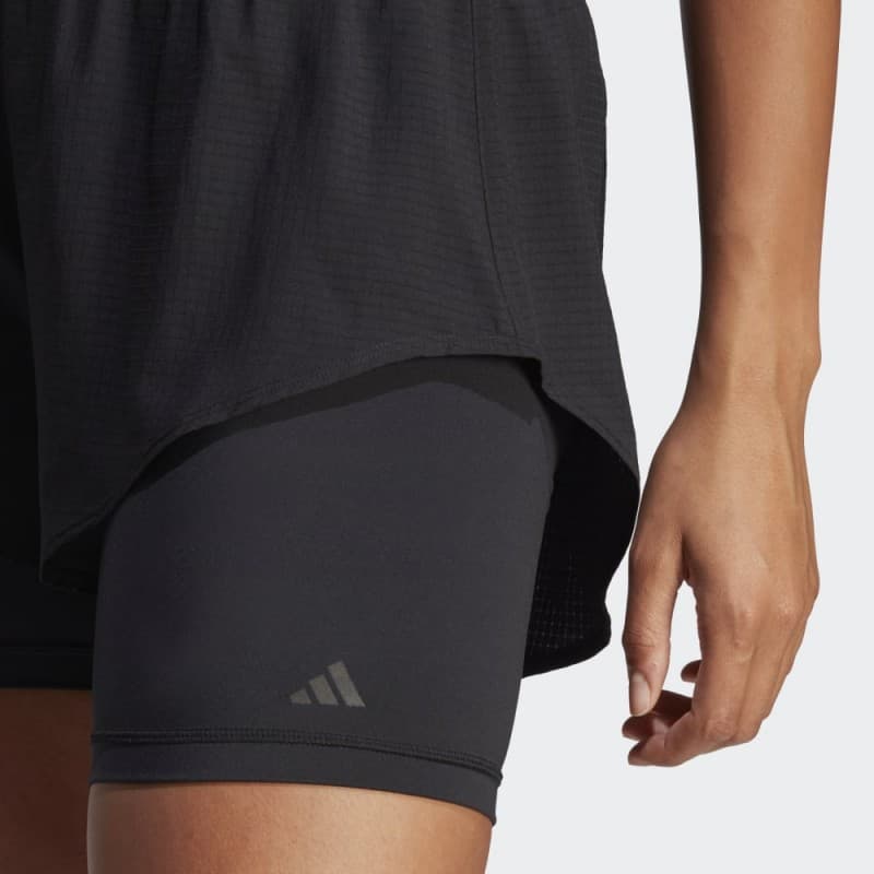 adidas HIIT HEAT.RDY Training 2-in-1 Shorts - Black- شورت اديداس هيل هيت ريدي للنساء لون أسود