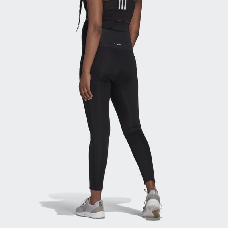 adidas Womens' Designed to Move 7/8 Sport Tights (Maternity)-Black - بنطلون اديداس ديزايند تو موف للنساء لون اسود