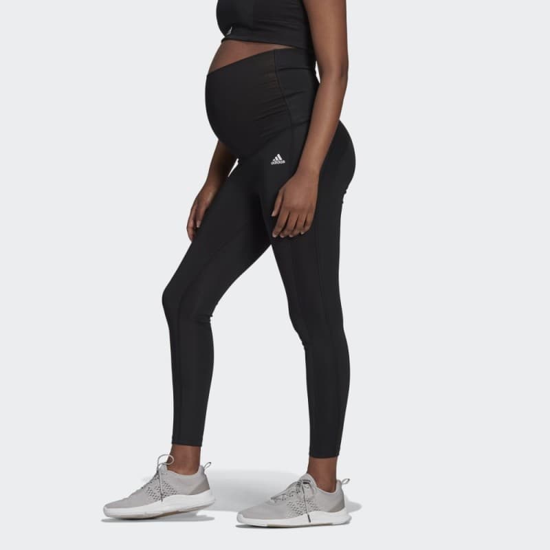 adidas Womens' Designed to Move 7/8 Sport Tights (Maternity)-Black - بنطلون اديداس ديزايند تو موف للنساء لون اسود