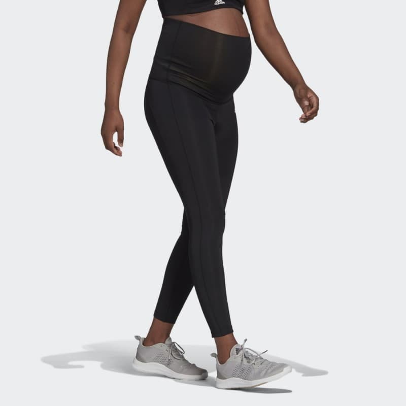 adidas Womens' Designed to Move 7/8 Sport Tights (Maternity)-Black - بنطلون اديداس ديزايند تو موف للنساء لون اسود
