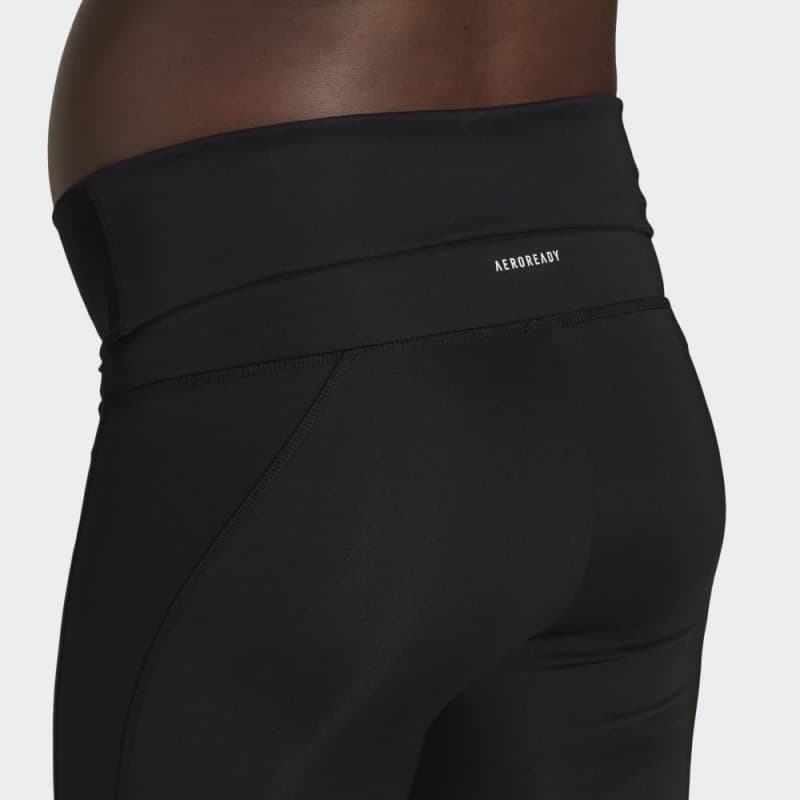 adidas Womens' Designed to Move 7/8 Sport Tights (Maternity)-Black - بنطلون اديداس ديزايند تو موف للنساء لون اسود