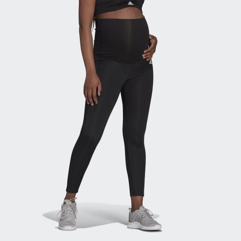 adidas Womens' Designed to Move 7/8 Sport Tights (Maternity)-Black - بنطلون اديداس ديزايند تو موف للنساء لون اسود