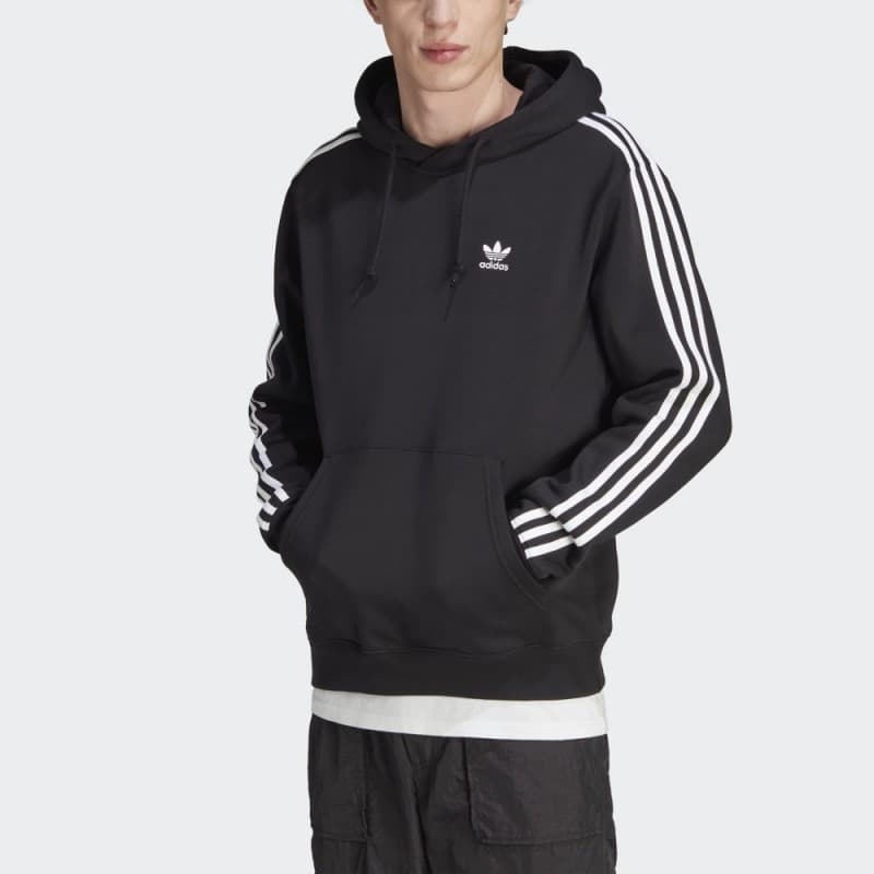 adidas Mens' Adicolor Classics 3-Stripes Hoodie - Black