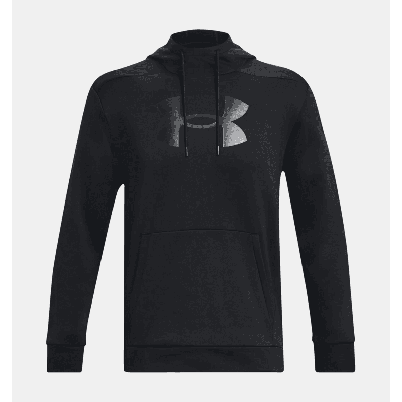 Under Armour Men's Armour Fleece® Big Logo Hoodie هودي اندر ارمور فليس بيج لوجو للرجال لون أسود