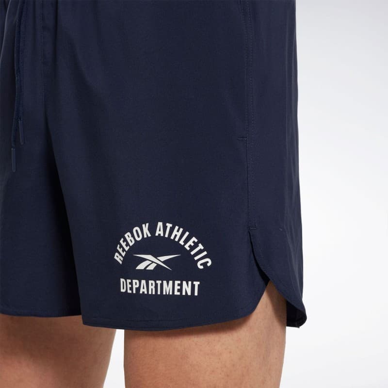 Reebok Men's Training Graphic Woven Shorts- شورت ريبوك جرافيك ويفن للرجال لون كحلي