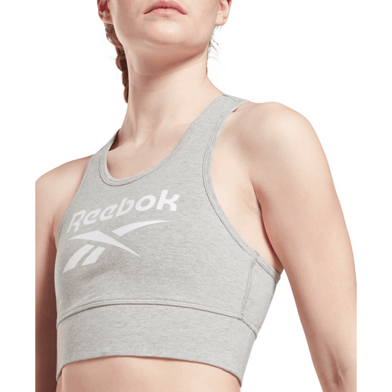 Reebok Women's Identity Sports Bra- صدرية رياضية من ريبوك لون رمادي فاتح