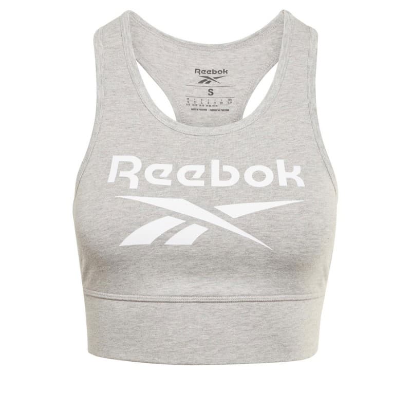Reebok Women's Identity Sports Bra- صدرية رياضية من ريبوك لون رمادي فاتح