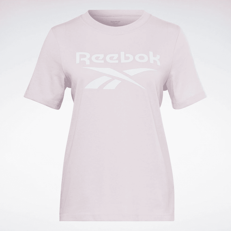 Reebok Womens' Identity Big Logo T-Shirt- تيشيرت ريبوك للنساء لون زهري