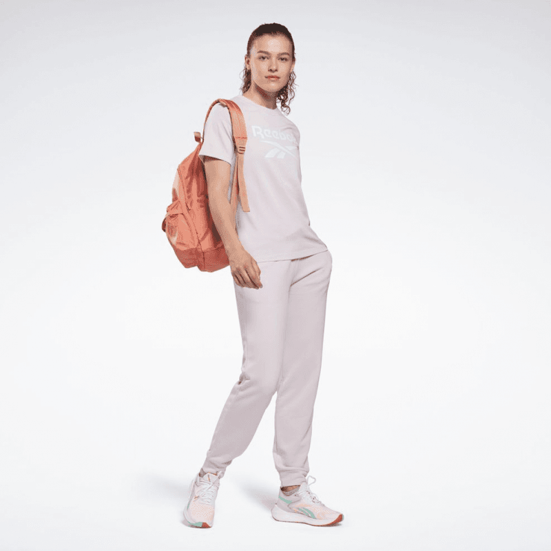 Reebok Womens' Identity Big Logo T-Shirt- تيشيرت ريبوك للنساء لون زهري