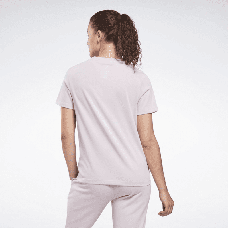 Reebok Womens' Identity Big Logo T-Shirt- تيشيرت ريبوك للنساء لون زهري
