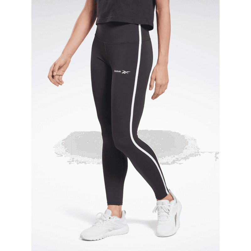 Reebok Women's Identity Energy High-Rise Leggings- بنطلون ضيق ريبوك ادينتتي اينيرجي للنساء لون أسود