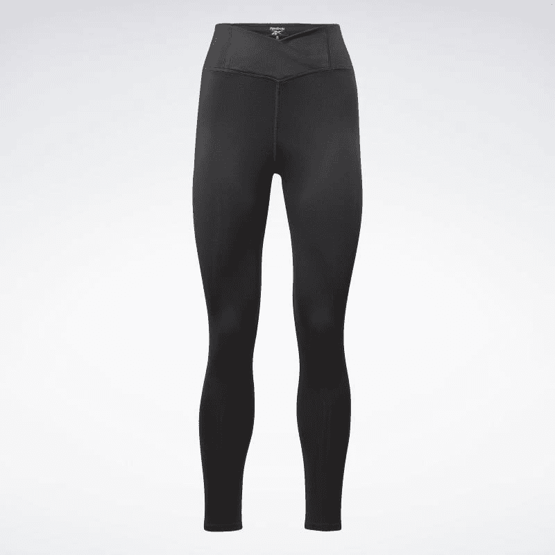 Reebok Women's Workout Ready High Rise Tight Night Black- بنطلون ضيق رياضي من ريبوك للنساء لون أسود