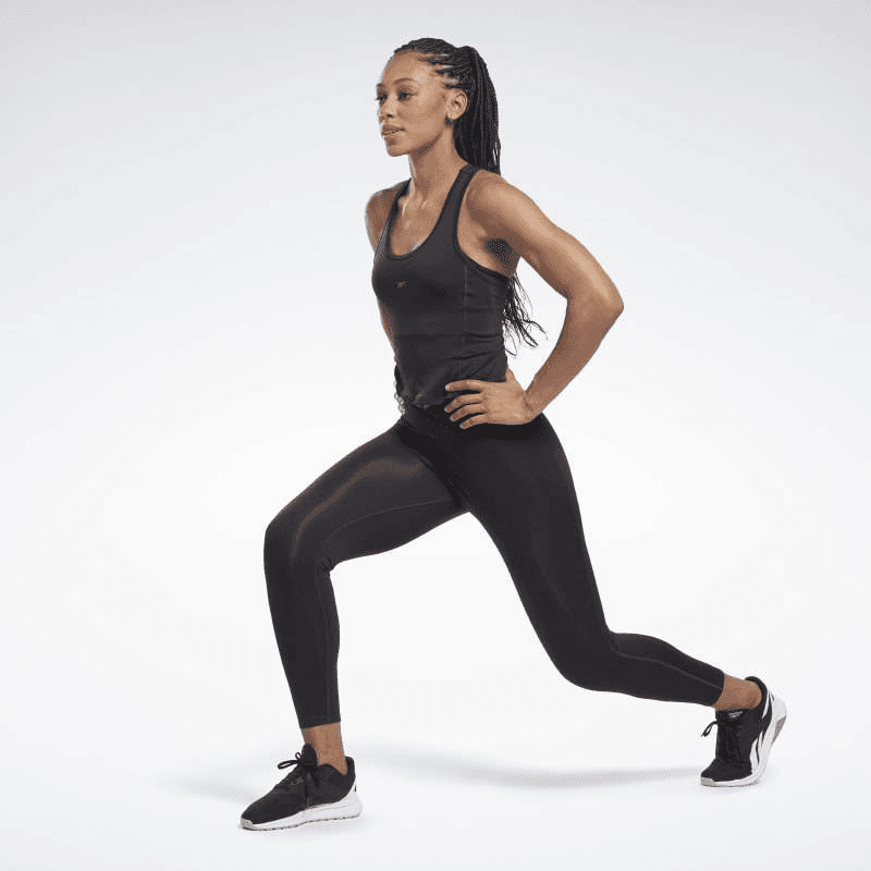 Reebok Women's Workout Ready High Rise Tight Night Black- بنطلون ضيق رياضي من ريبوك للنساء لون أسود
