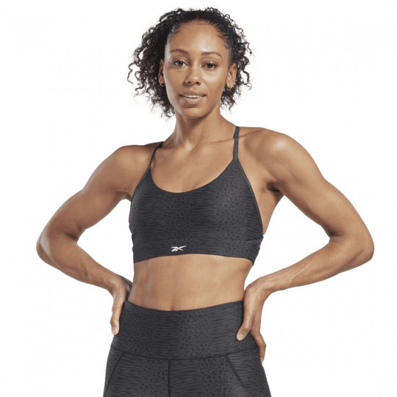 Reebok Sport LUX STRAPPY SPORTS MODERN SAFARI PRINT BRA