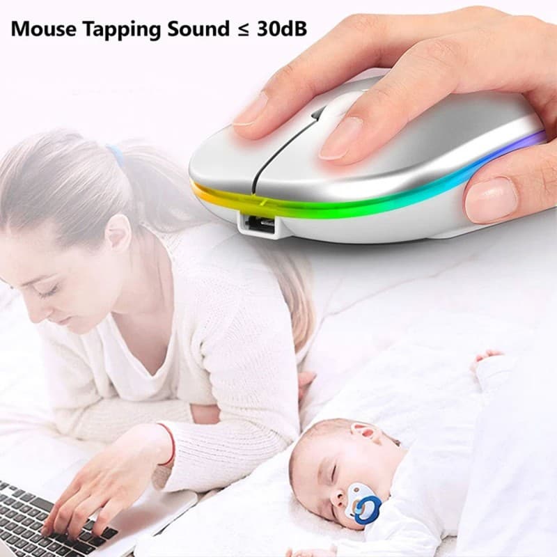 ماوس لاسلكي RGB قابلة للشحن Type-C