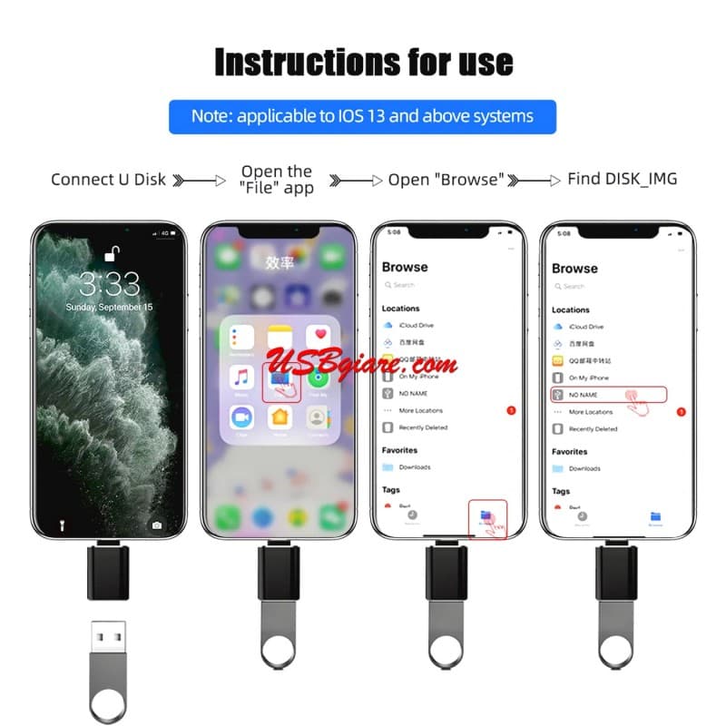  تحويلة ايفون الى فلاش كيبورد OTG iPhone USB