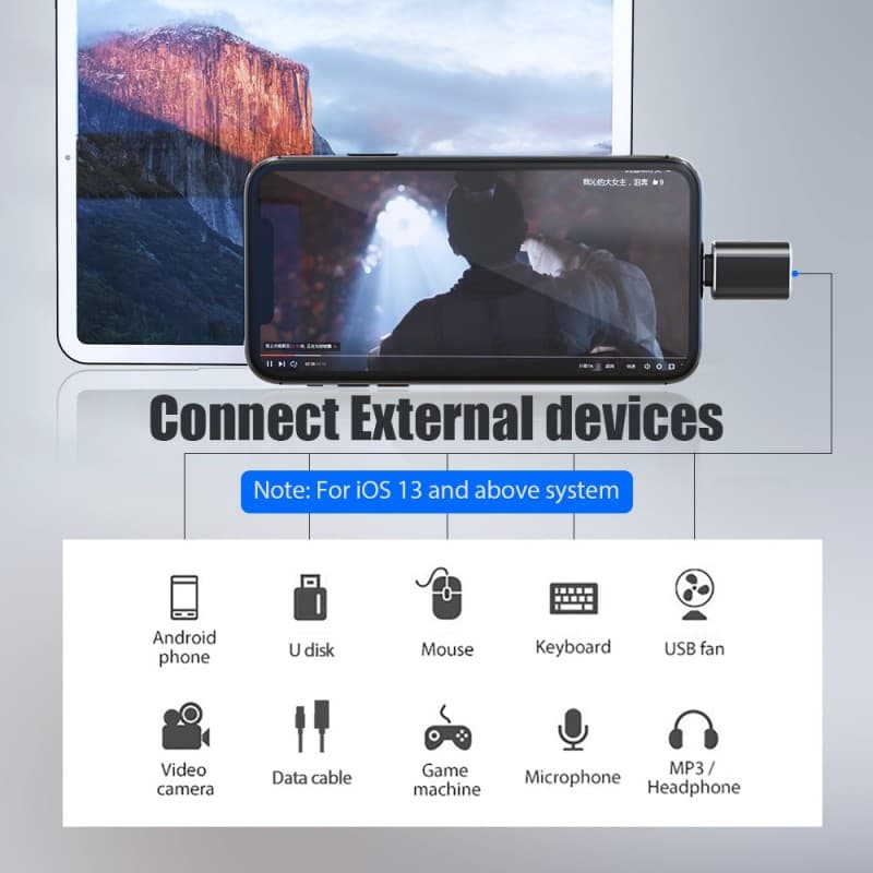  تحويلة ايفون الى فلاش كيبورد OTG iPhone USB