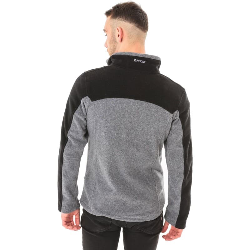 Hi-Tec Monar Full Zip Fleece Jacket  جاكيت مونار فل فليس من هاي-تيك لون أسود ورمادي