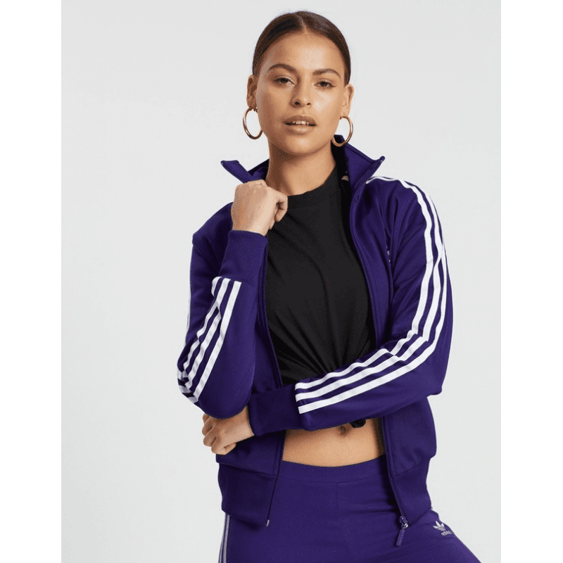adidas Womens' Originals Firebird Track Jacket Blue- جاكيت اديداس اورجينال فيربرايد للرجال لون بنفسجي
