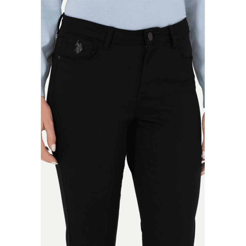 بنطلون يو اس اسنت بولو للنساء سادة أسود