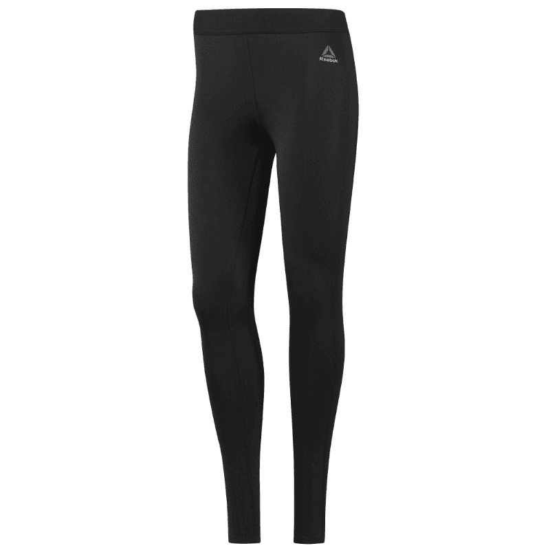 Reebok Womens' Comp Tight Solid- بنطلون ضيق رياضي من ريبوك للنساء لون أسود