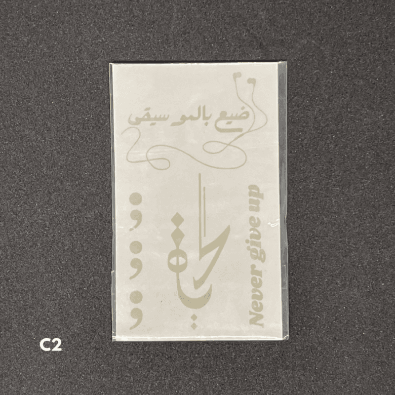 تاتو مؤقت بأشكال مختلفة 6.2*10.2 سم بتصميم سماعة