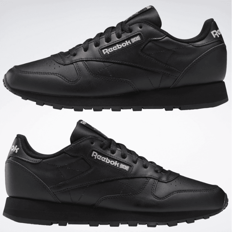 Reebok Womens' Classic Leather Shoes - حذاء ريبوك كلاسيك جلد للنساء لون أسود 