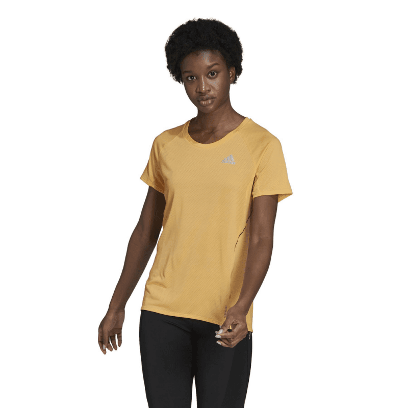adidas Women's Adi Runner Tee T-Shirt- تيشيرت اديداس راننر للنساء لون أصفر