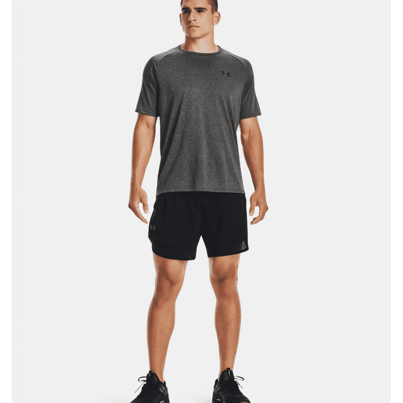  Under Armour Men's UA Tech 2.0 Short Sleeve T-Shirt- تيشيرت اندر ارمور تيك 2.0 للرجال لون رمادي