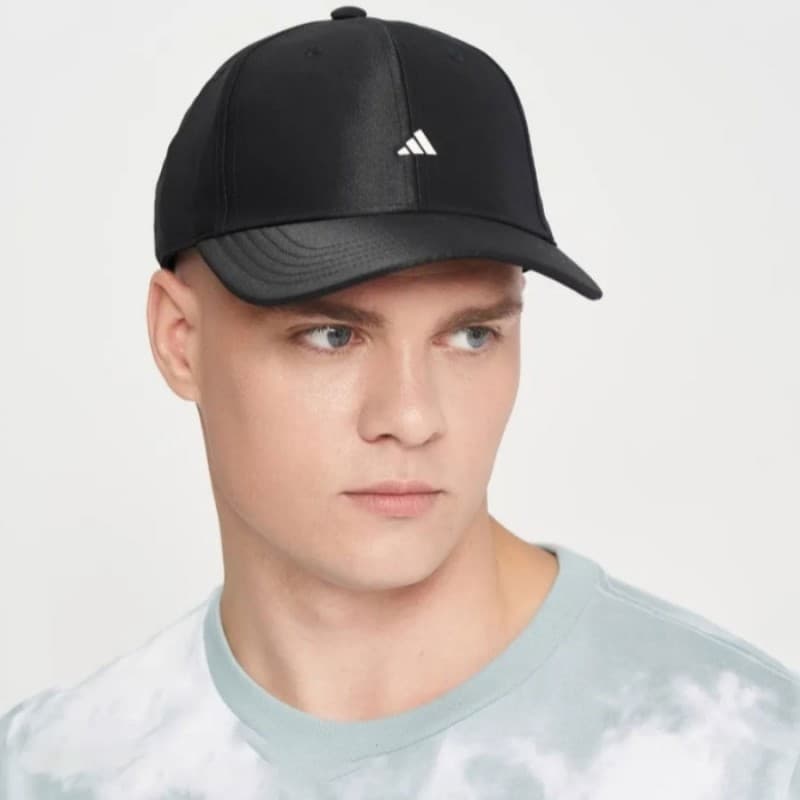 adidas Unisex' Satin Baseball Cap - Black- طاقية اديداس ستين بيسبول للجنسين لون اسود