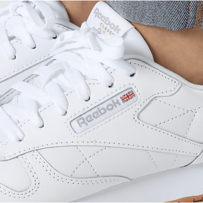 Reebok Classic Leather Shoes - Grade School- حذاء ريبوك كلاسيك ليذر لون ابيض