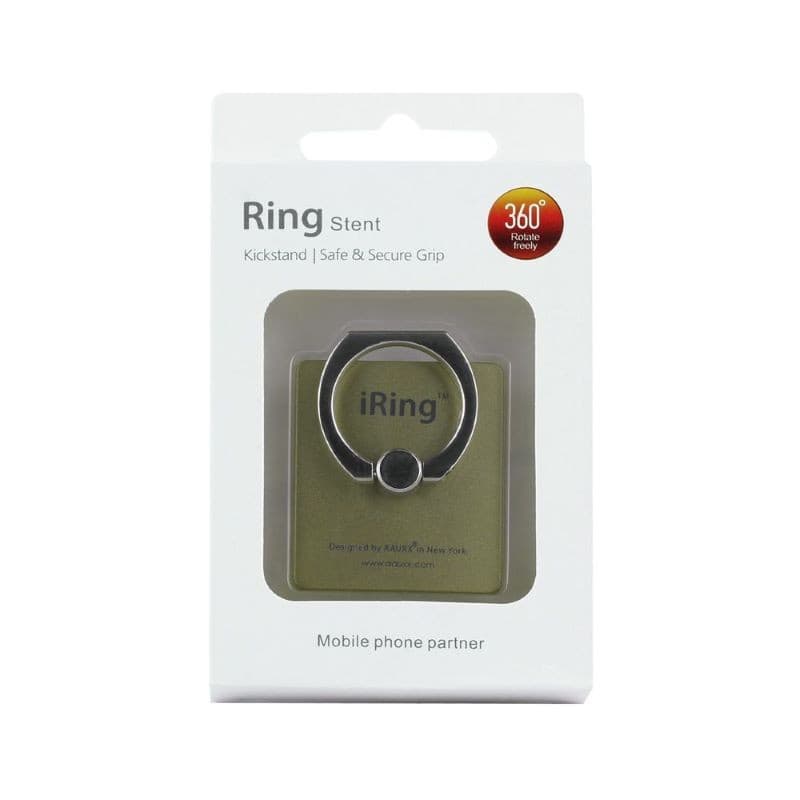 حمالة اصبع iRing للهاتف  بدوران 360 درجة، ذو مقبض آمن - لون ذهبي