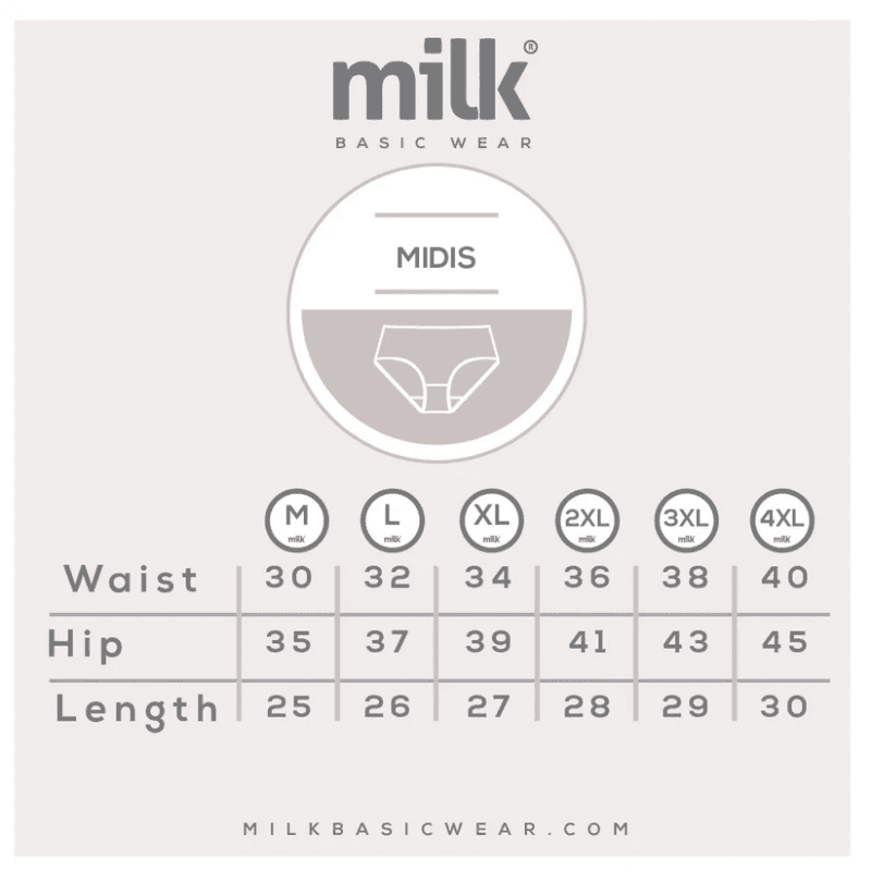 طقم داخلي (3 قطع) قطن من milk للنساء بألوان متعددة