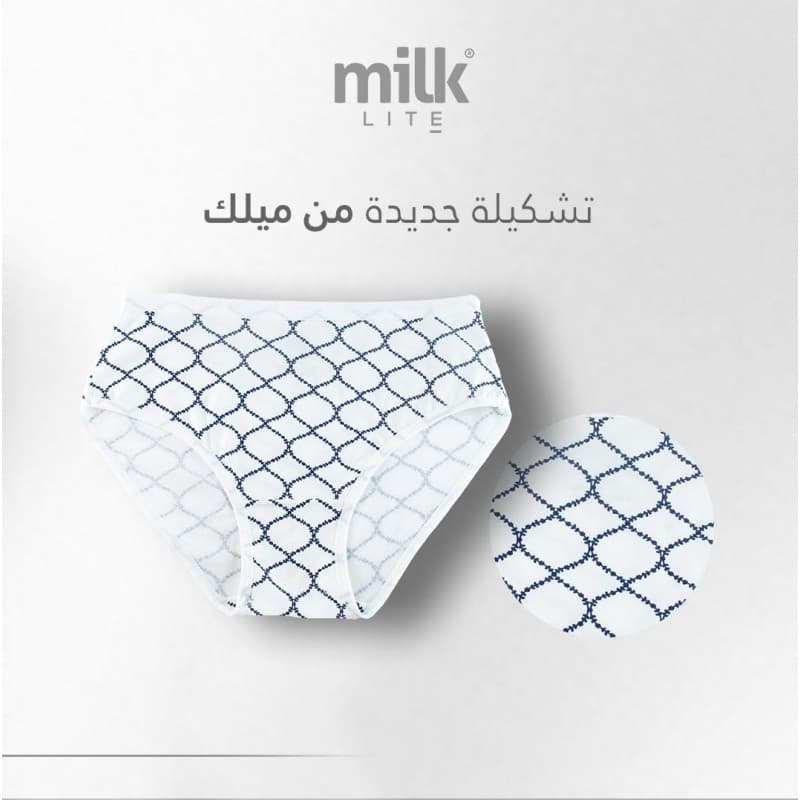 طقم داخلي (6 قطع) قطن من milk للنساء بألوان متعددة