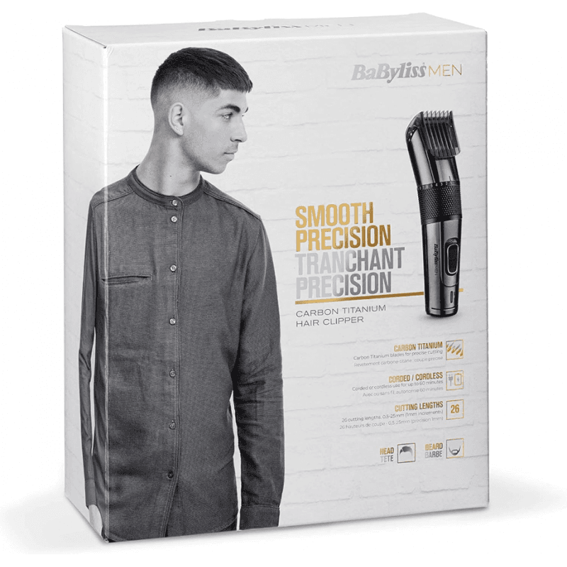 Babyliss Hair clipper Smooth Precision E978E-ماكنة حلاقة شحن رجالية من بيبي ليس-