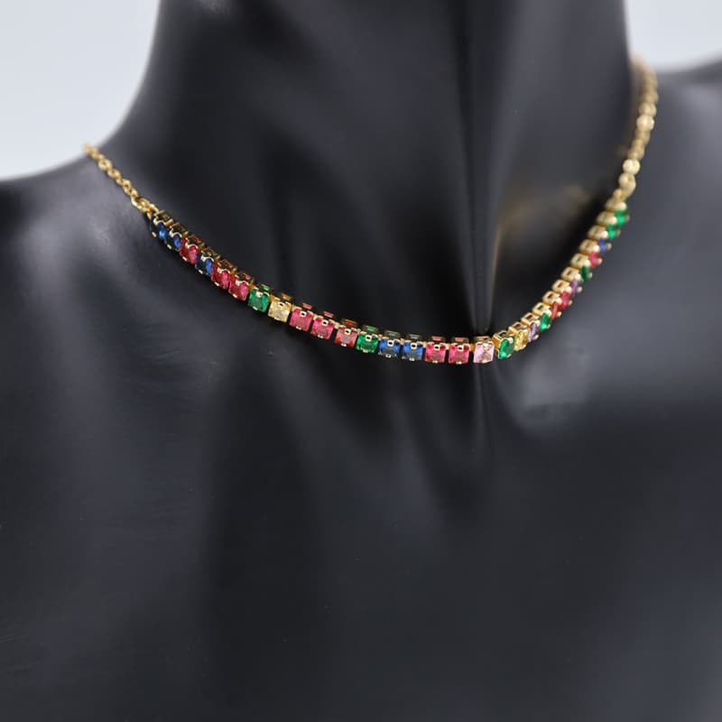 طقم إكسسوارات قطعتين للأطفال زركون ملون