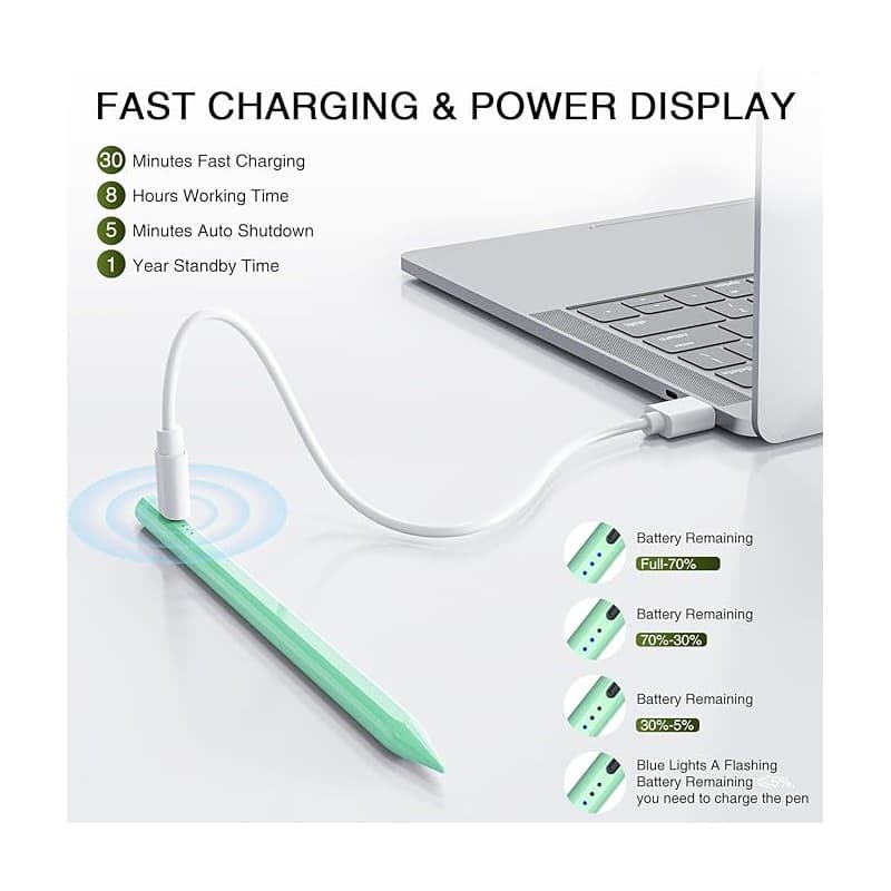 قلم stylus universal لمس لكل الأجهزة اخضر فيروزي