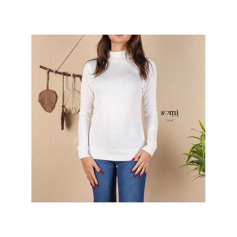 بلوزة خريفية للنساء لون أبيض من Sami Boutique