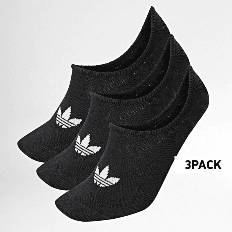 adidas Unisex' Originals No Show (3 Pairs) Socks- جوارب اديداس اورجينال المخفية للجنسين لون أسود 