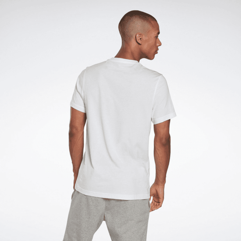 Reebok Mens' Identity Big Logo T-Shirt- تيشيرت ريبوك ادينتتي بيج لوجو للرجال لون أبيض