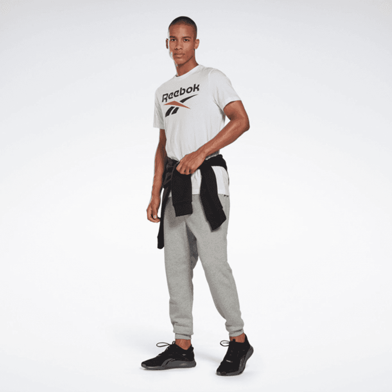Reebok Mens' Identity Big Logo T-Shirt- تيشيرت ريبوك ادينتتي بيج لوجو للرجال لون أبيض