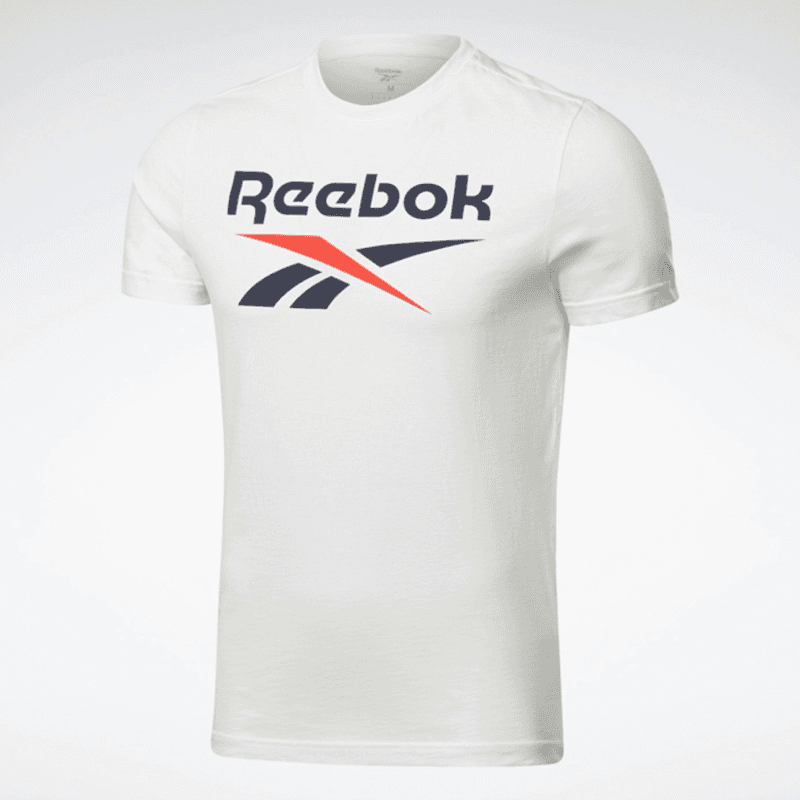 Reebok Mens' Identity Big Logo T-Shirt- تيشيرت ريبوك ادينتتي بيج لوجو للرجال لون أبيض
