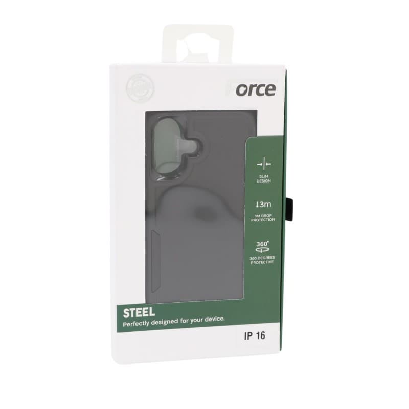 Force Steel Defender phone cover iPhone 16 - BLACK