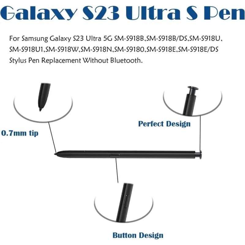 قلم سامسونج S23 ultra داخلي لون اسود يعمل عن بعد