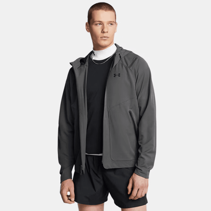 Under Armour Men's Unstoppable Jacket-جاكيت اندر ارمور أنستوببل ليفت تشيست للرجال لون رمادي