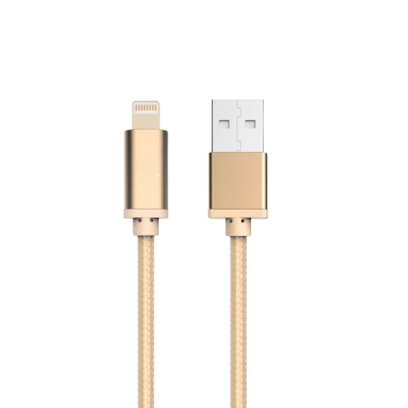 سلك شحن USB- IPHONE . لون ذهبي